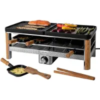 Boska Gourmet Pro - Gourmetstel voor 8 Personen - Met 2 Omkeerbare Grillplaten - Rustlaag