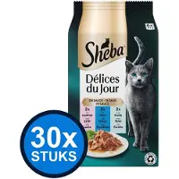 Sheba 30x - Délices du Jour pouch saus vis sel mp 6x50gr - Kattenvoer Natvoer - 300 g
