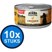 Acana 10x - Premium Pate Cat Chicken - Kattenvoer Natvoer - 85 g