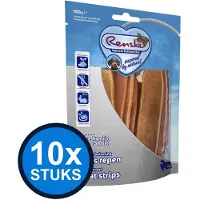 Renske 10x - Gezonde beloning vleesrepen hond konijn 100gr - Hondenvoer Snacks - 100 g