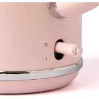 Muvano Elektrische waterkoker - 1.7L Drinkwaterkoker - Roestvrijstalen ketel - Retro keukenapparaat – Roze – 304 staal – Automatisch uitschakelen – Thuiskeuken – 245*170*240 mm– Rozeg
