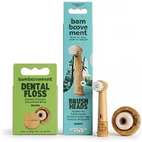 Bamboovement Bamboe Opzetborstels voor Oral-B + Floss | 99% Minder Plastic