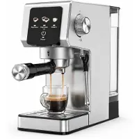 Muvano Professioneel Espressomachine 20 Bar - Koffiemachine met Stoompijpje, Kopjeswarmhoudplaat & RVS Behuizing - Voor Thuis Gebruik