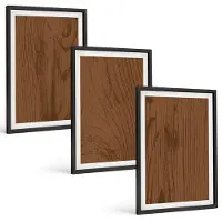 Coloray 3-Delige Schilderij Set - Houtpatroon, Boomschorsstructuur, Minimalisme - 40 x 60 cm - Wanddecoratie - Schilderijen Set - Kantoor - Interieur Decoratie
