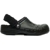 Crocs Baya Gevoerde Pluche Band Klompen Zwart/Zwart