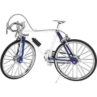 Gistuch 1:10 model van een fiets, hoge mate van detail, afneembaar, levendige details, geschikt voor decoratie thuis, op kantoor of op een bureau, ideaal als cadeau