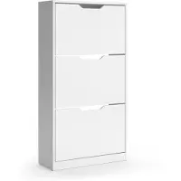 Vicco Schoenklaprek Luca, Wit, 59 x 111.5 cm met 3 opklapbare compartimenten