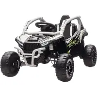 AIYAPLAY Kids Electric UTV-Kunststof, Staal-100L x 64B x 56H cm-Grijs