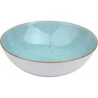 Lubiana Boss Slakom/Diep Bord Turkoois Wit 18cm Porselein