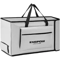 Sonstiges Accubak voor elektrische fiets, brandwerende LiPo-tas voor 2 accu's, stootvast, 45x12x25 cm, zilver