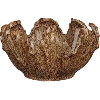 Mica Decorations Decoratieschaal Dayton Roze / Bruin D 24 H 13 Cm