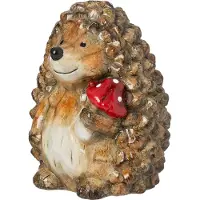 Intratuin Beeld Knuffelbos Egel Met Paddenstoel 10,9 X 10,6 X 13,4 Cm