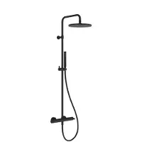 Ravak Termo - Doucheset TE 095.20BLM met thermostaat, diameter 25 cm, matzwart X070693