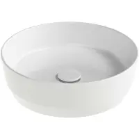 Ravak Zeta Slim - Fontein, diameter 40 cm, zonder overloop, zonder kraangat, wit XJX01140007