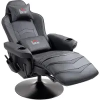 HOMCOM relaxfauteuil met massagefunctie, elektrische tv-stoel met verstelbare rugleuning