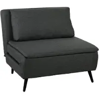 HOMCOM Chair Bed-Polyester-90L x 89B x 79H cm-Dunkelgrau