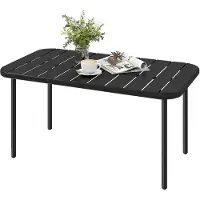 Outsunny bijzettafel/balkontafel van staal, rechthoekig, geschikt voor balkon, afmetingen 90x50x43 cm
