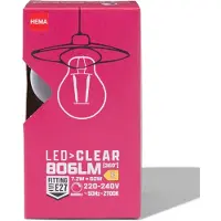 HEMA Led peer clear E27 4.9W 806lm dim