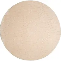 FRAAI Rond Scandinavisch vloerkleed - Charm Waves Beige - Ø 200cm