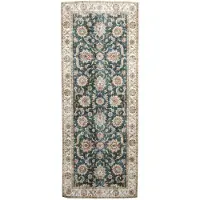 FRAAI Wasbare loper - Domingo Oriental Donkergroen - 80x200cm