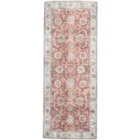 FRAAI Wasbare loper - Domingo Oriental Terracotta - 80x350cm