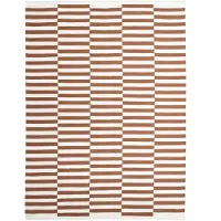 FRAAI Katoenen vloerkleed - Dazzle Blocks Bruin/Wit - 160x230cm
