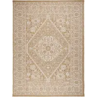 FRAAI Jute buitenkleed - Daisy Medaillon Wit - 120x170cm