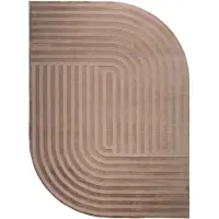 FRAAI Organisch Vloerkleed - Flowy Arch Taupe | Wasbaar - 120x170cm
