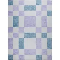FRAAI Retro buitenkleed - Pop Cubes Lila - 80x150cm