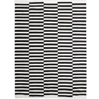 FRAAI Katoenen vloerkleed - Dazzle Blocks Zwart/Wit - 230x330cm