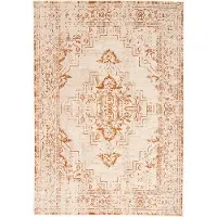 FRAAI Vintage vloerkleed - Spring Ethnic Creme/Terracotta | Stijlvol - 120x170cm