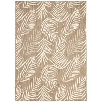 FRAAI Buitenkleed - Malta Leaves Naturel | Budgettopper! - 120x170cm