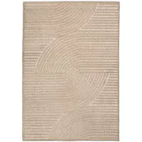 FRAAI Modern binnen- en buitenkleed - Nori Curves Taupe - 80x150cm