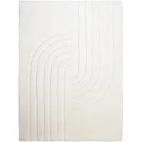 FRAAI Zacht hoogpolig vloerkleed - Carvy Curves Crème - 160x230cm