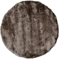 FRAAI Rond hoogpolig vloerkleed - Glorious Zilver/Grijs | Luxe - Ø 240cm