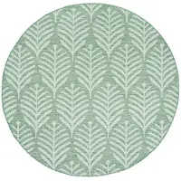 FRAAI Rond buitenkleed - Summer Leaves Groen | Botanisch - Ø 100cm