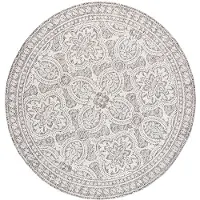 FRAAI Rond buitenkleed - Summer Oriental Lichtgrijs ? 100cm