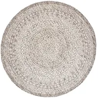 FRAAI Rond buitenkleed - Summer Azteca Lichtgrijs Ø 100cm