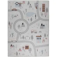 Little Olly Speelkleed auto - Rocky Ride Wit | Wasbaar - 80x150cm