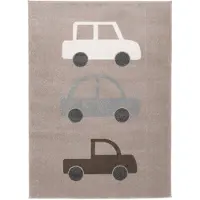 Little Olly Kinderkamer vloerkleed - Bowie Auto Taupe - 120x170cm