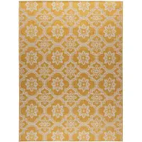 FRAAI Buitenkleed - Rio Flower Geel - 80x150cm