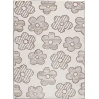 Little Olly Kinderkamer vloerkleed - Bowie Bloem Creme - 140x200cm