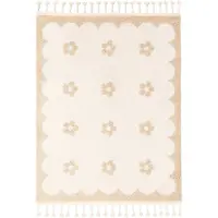 Little Olly Wasbaar kindervloerkleed - Moos Flower Creme - 200x290 cm
