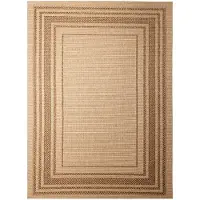 FRAAI Jute buitenkleed - Mavi Border Creme/Bruin - 120x170cm