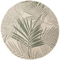FRAAI Rond buiten vloerkleed - Tiga Palm Groen - Ø 160cm
