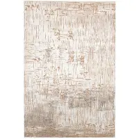 FRAAI Modern vloerkleed - Hendrix Grunge Crème/Terracotta - 135x195cm