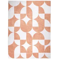 FRAAI Abstract buitenkleed - Groovy Tiles Terracotta - 160x230cm