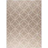 FRAAI Geometrisch buitenkleed - Faro Ripple Beige - 120x170 cm