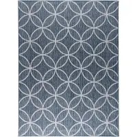 FRAAI Geometrisch buitenkleed - Faro Ripple Blauw - 120x170 cm