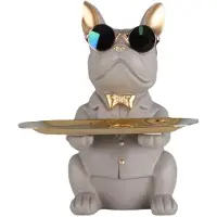 Merkloos Multifunctionele bulldogbeeld als decoratie en opbergruimte